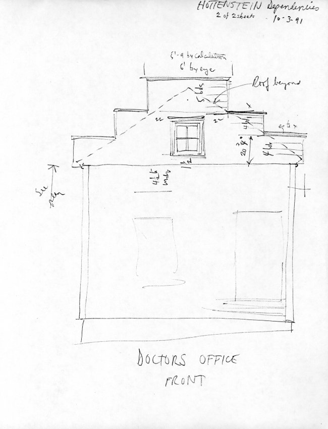 Hottenstein Doctor's Office, unfiled HABS field notes, Page #2 (1991)