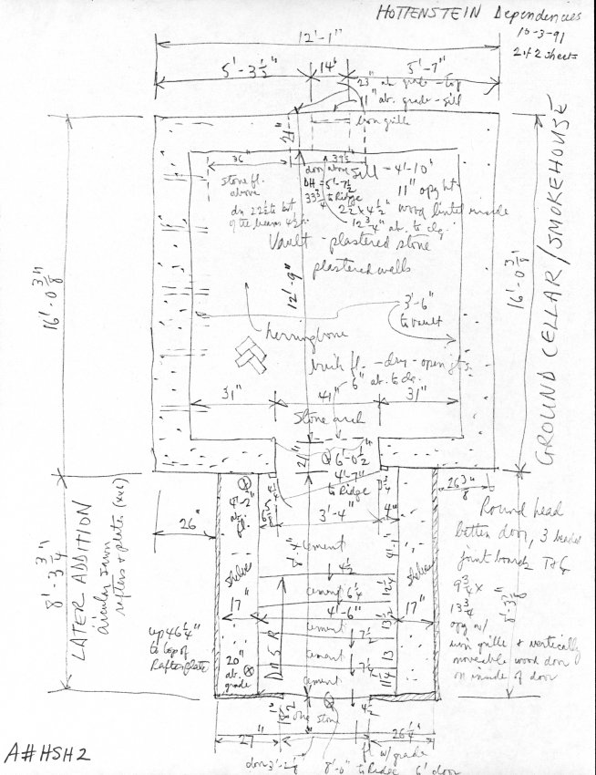 Hottenstein Smokehouse, unfiled HABS field notes, Page #2 (1991)