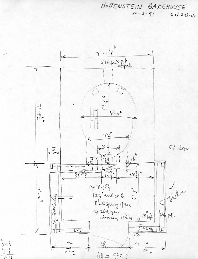 Hottenstein Bake House, unfiled HABS field notes, Page #2 (1991)
