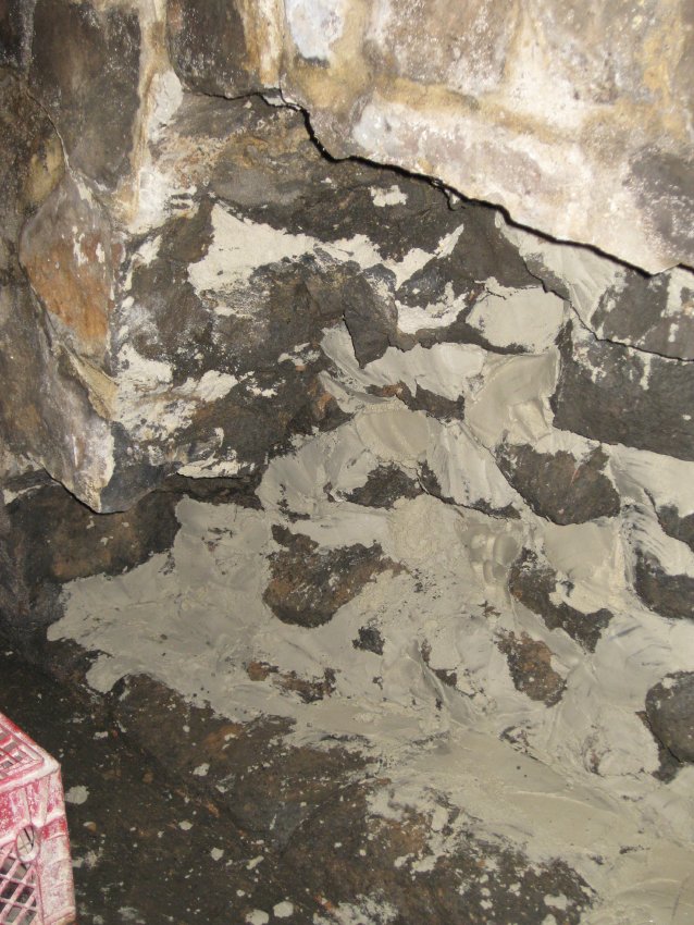 Michael Fulp House, interior cellar foundation wall restoration, #1161