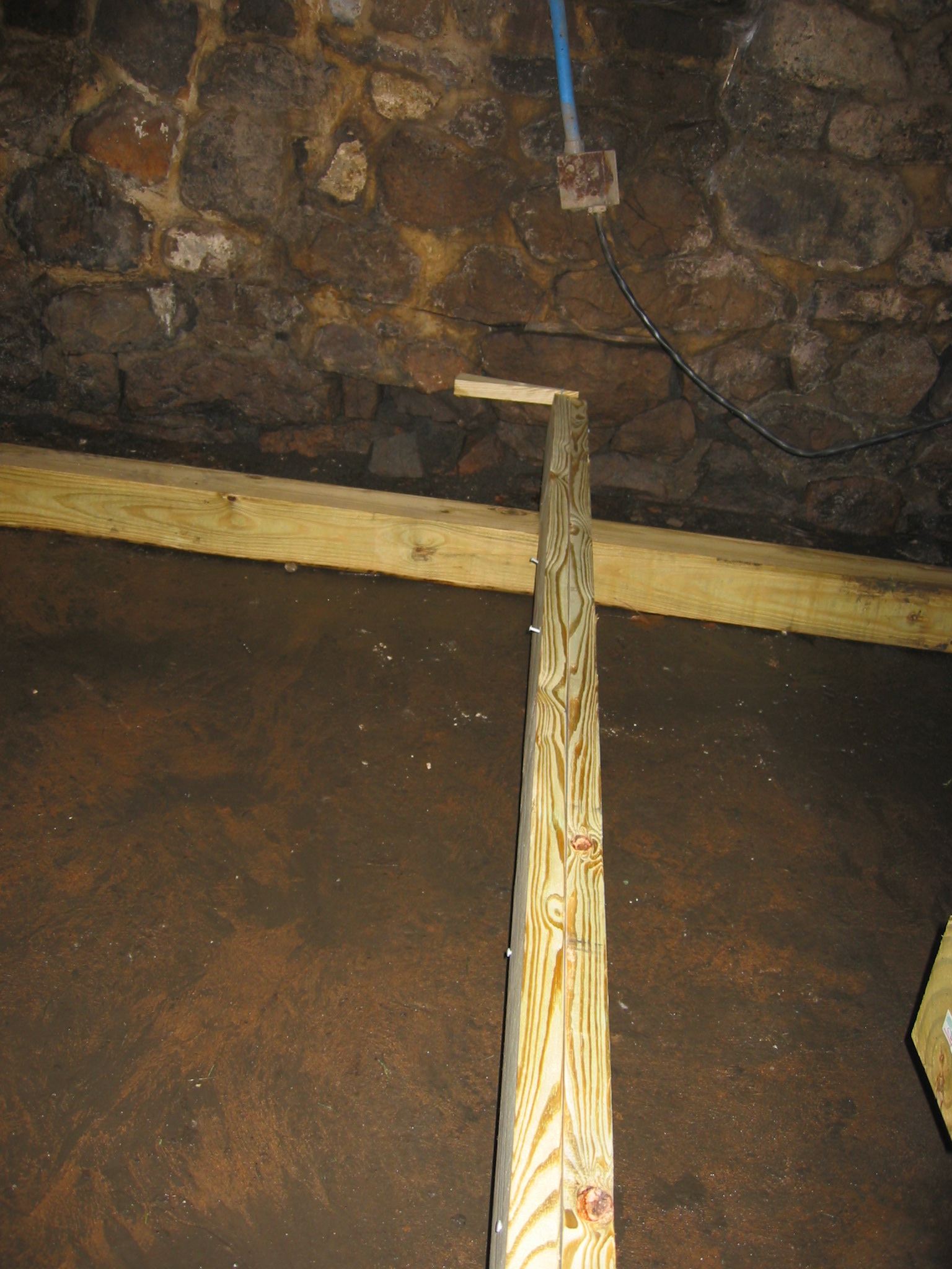 Michael Fulp House, interior cellar foundation wall restoration, #610