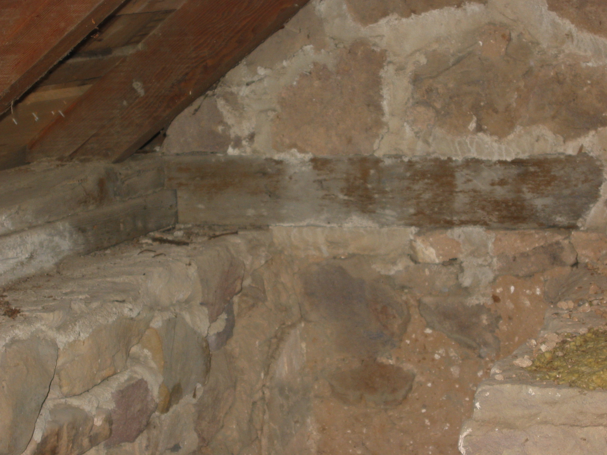 Fulp (Bridge Keeper's) House, interior view SE plate tie, #208 (2010)