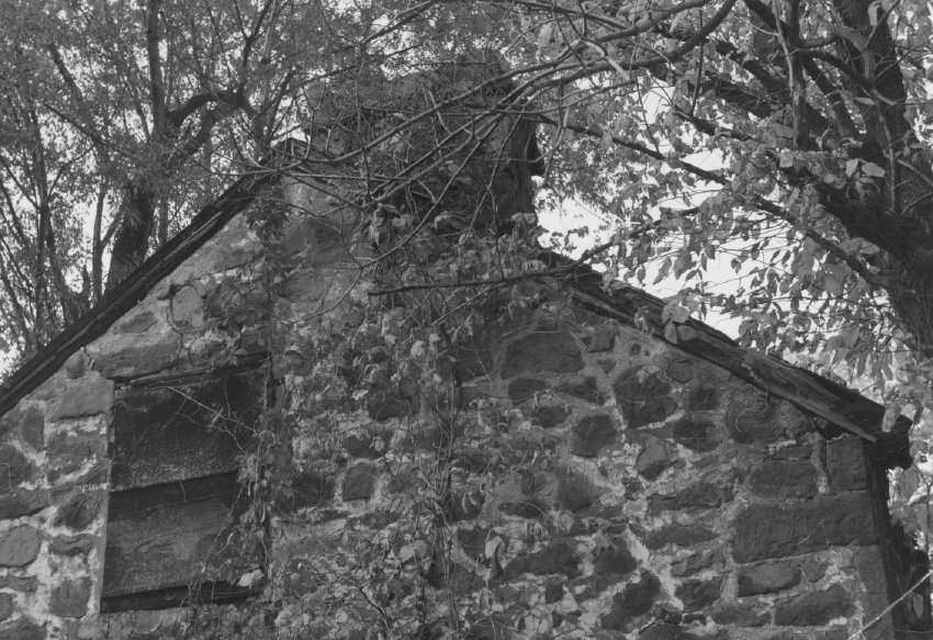 Michael Fulp House, detail view of south gable wall (c.1966-67)