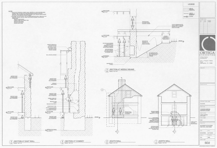 Michael Fulp House, Engineering drawings for restoration, SD2 (2010)