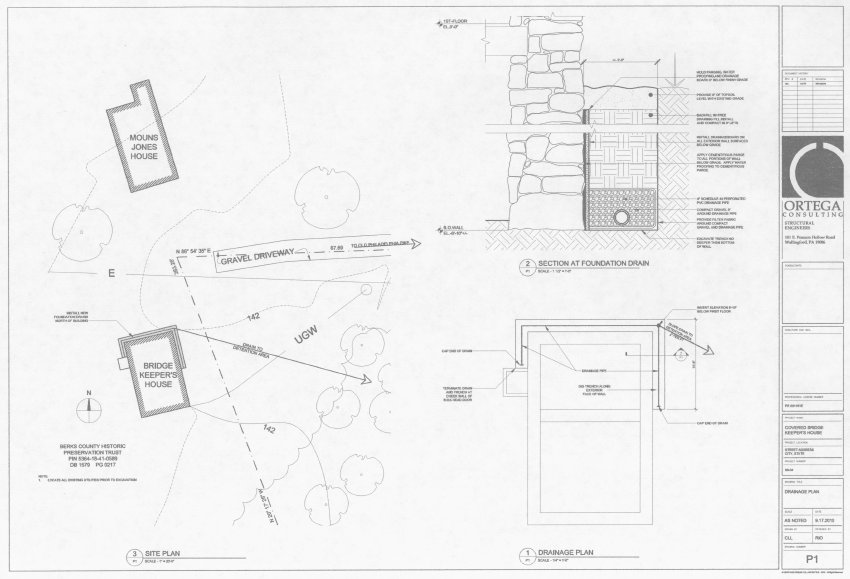 Michael Fulp House, Engineering drawings for restoration, P1 (2010)