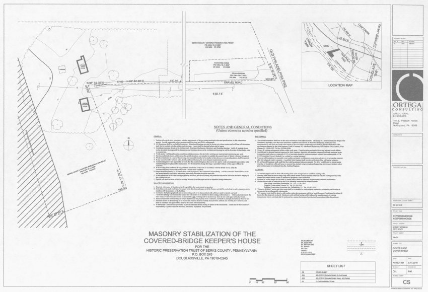 Michael Fulp House, Engineering drawings for restoration, CS (2010)