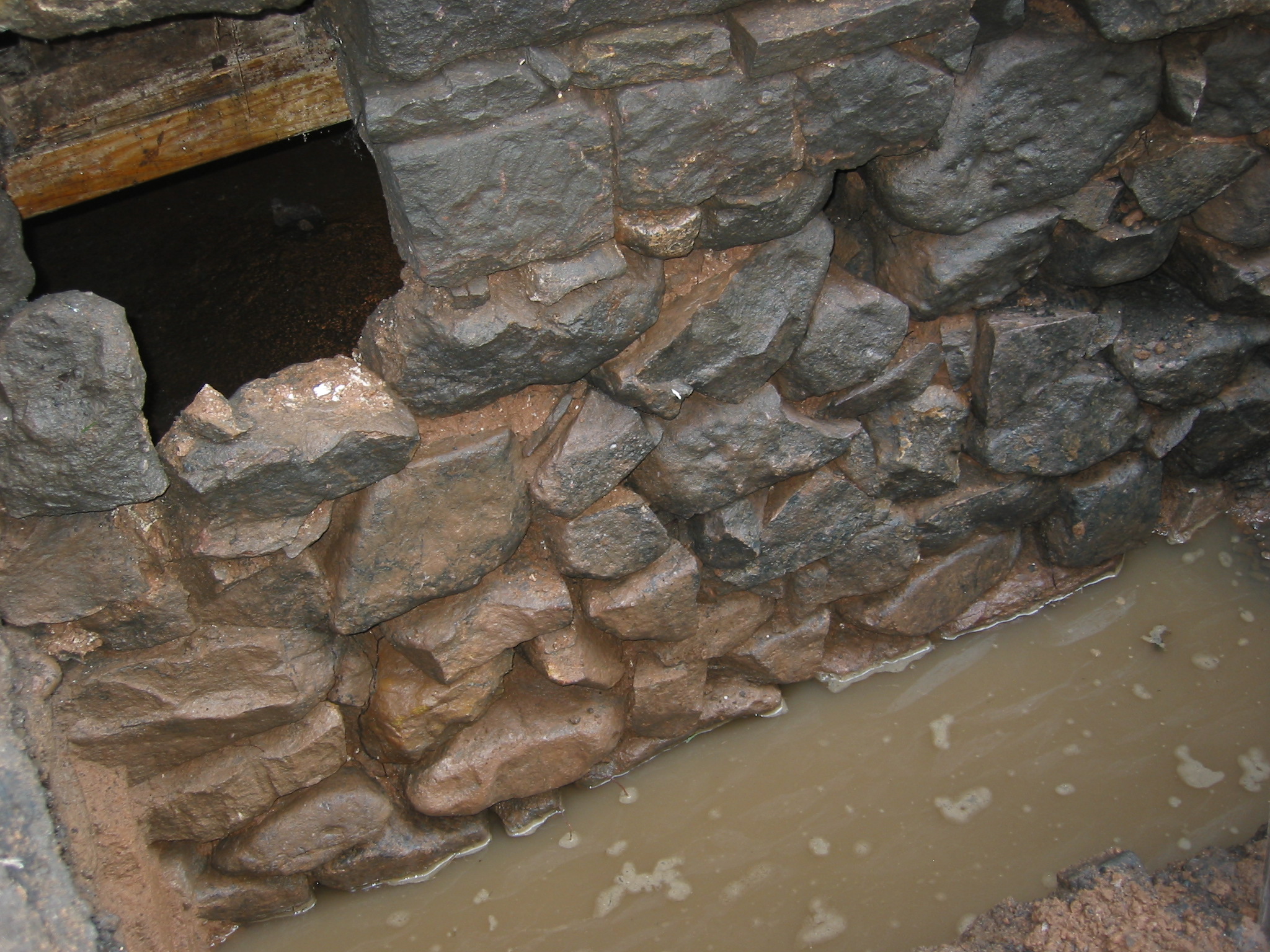 Michael Fulp House, Exterior showing disintegrated bed mortar, #236
