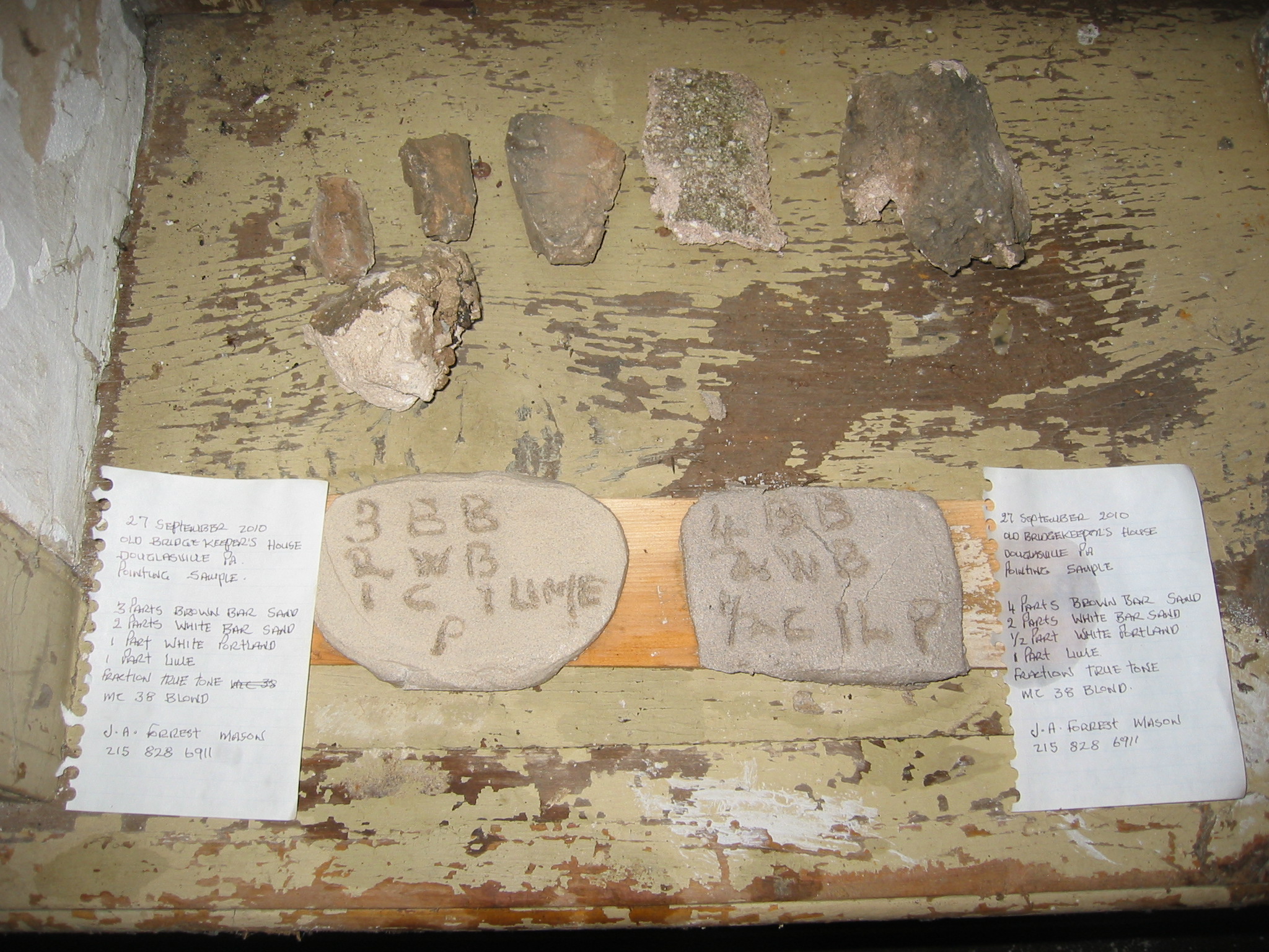 Michael Fulp House, mortar composition & application, #254 (2010)
