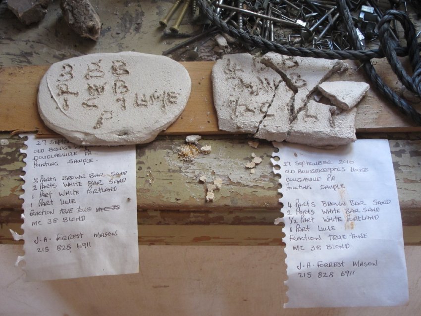 Michael Fulp House, mortar composition & application, #528 (2010)