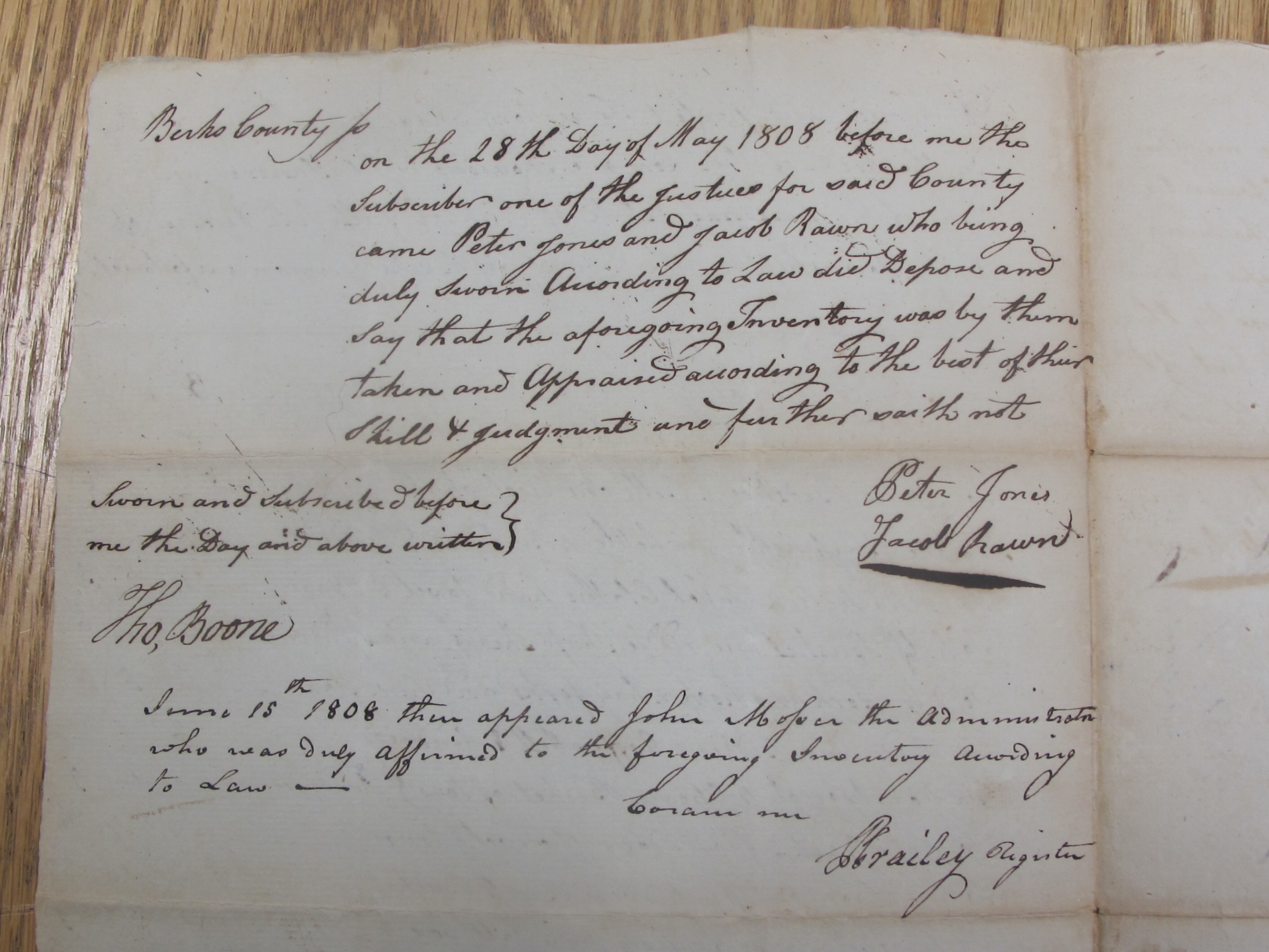 Michael Fulp estate records, see detailed caption #1630 (1808)