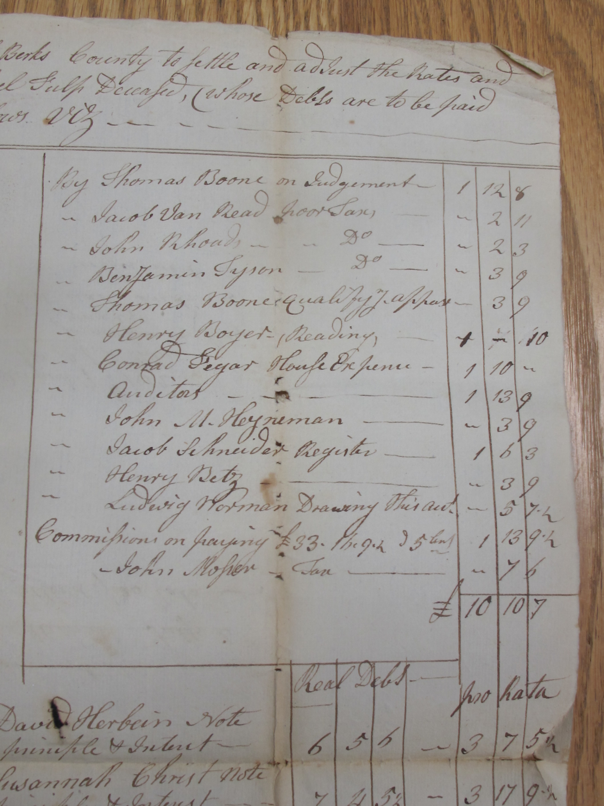 Michael Fulp estate records, see detailed caption #1646 (1812)