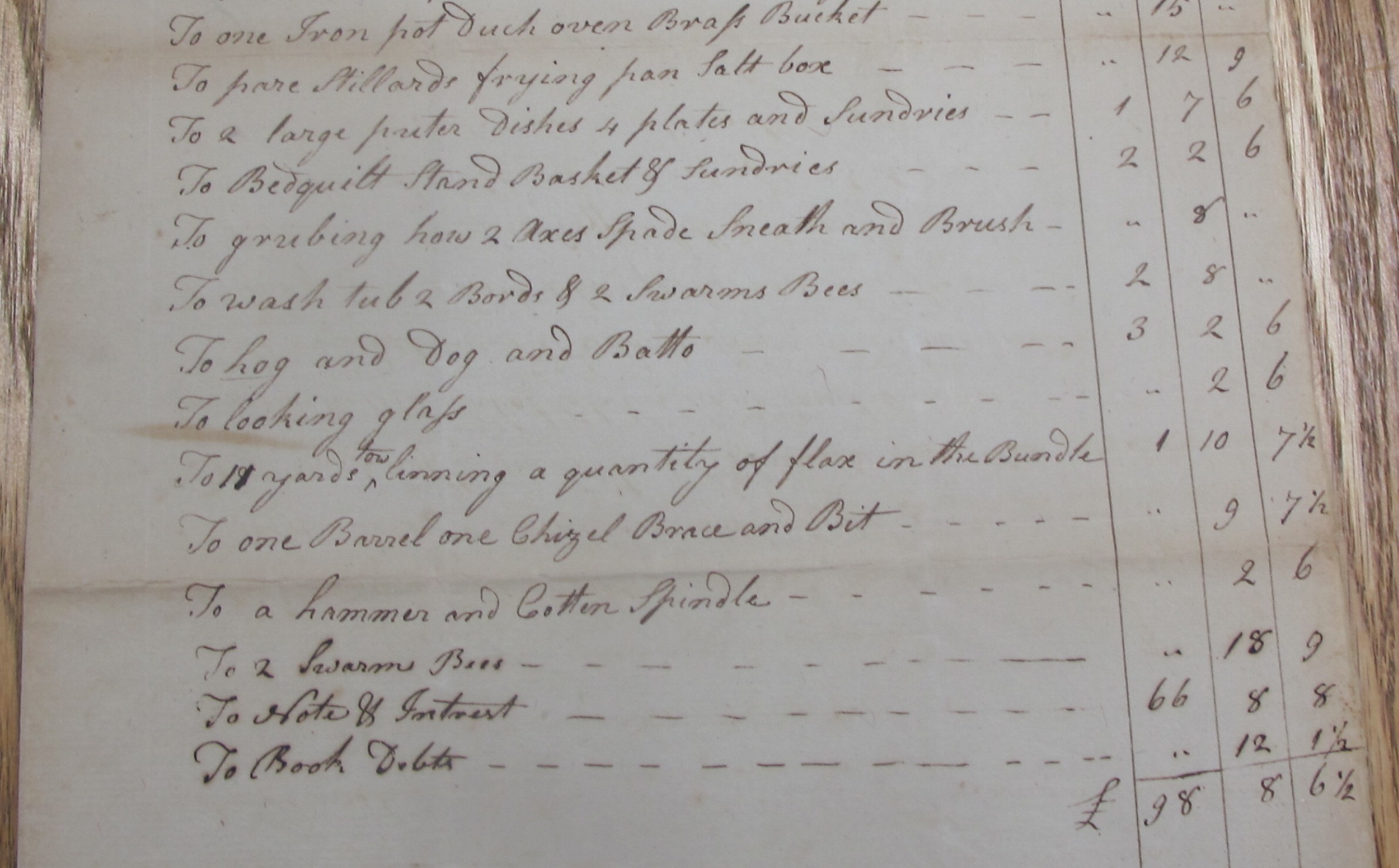 Michael Fulp estate records, see detailed caption #1625 (1808)