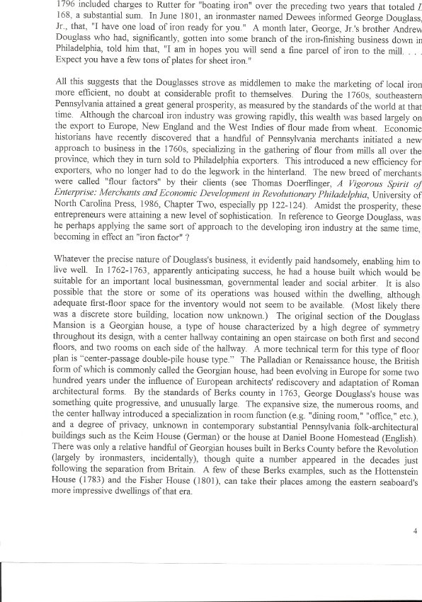 George Douglass House, Pendleton essay, page #4 (2003)