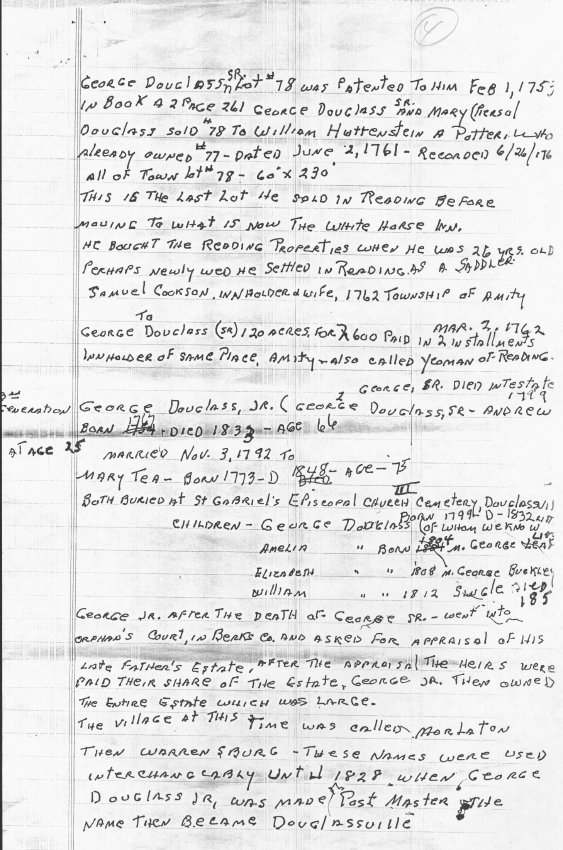 George Douglass, general info, Theresa Beard Notes, page#4