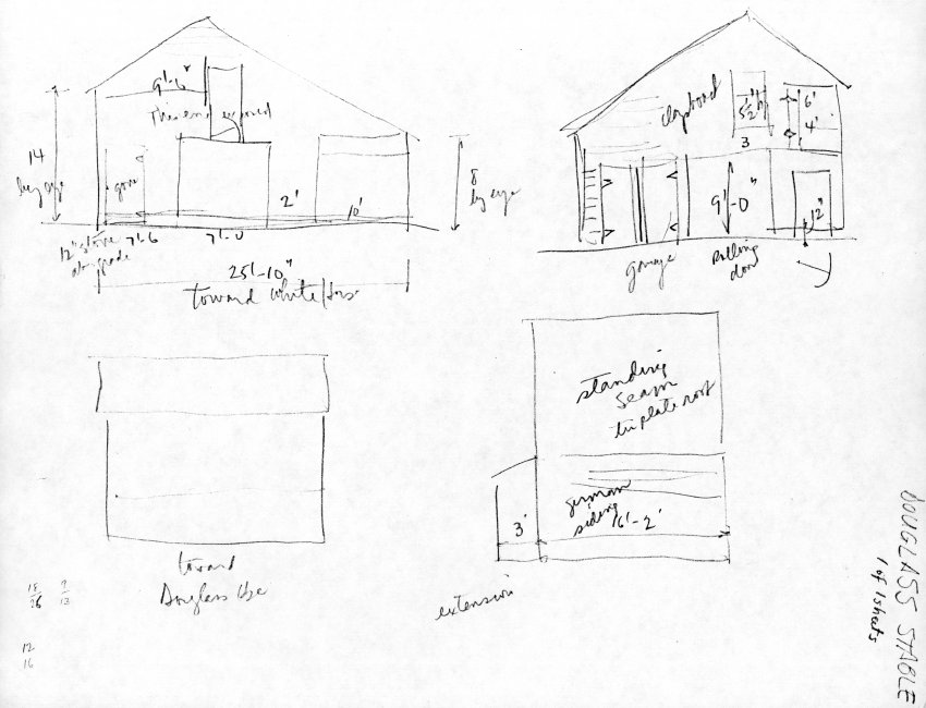 George Douglass House, unfiled HABS measured field notes