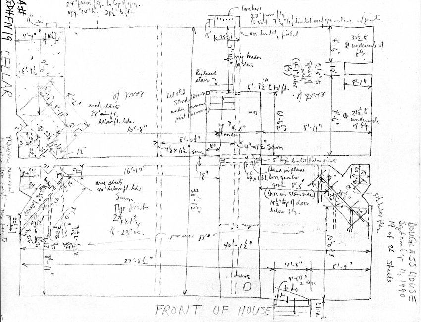 George Douglass House, unfiled HABS field notes drawings, #19 (1990)