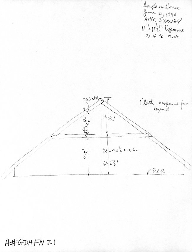 George Douglass House, unfiled HABS field notes drawings, #21 (1990)