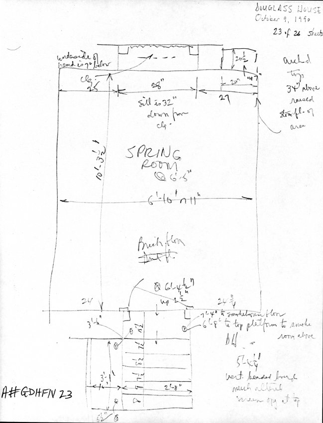 George Douglass House, unfiled HABS field notes drawings, #23 (1990)