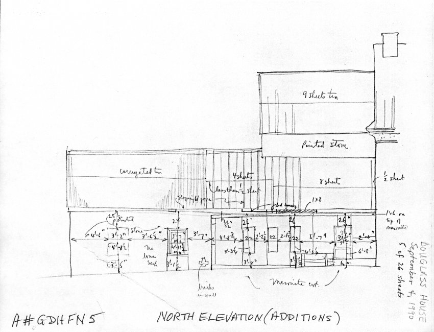 George Douglass House, unfiled HABS field notes drawings, #5 (1990)