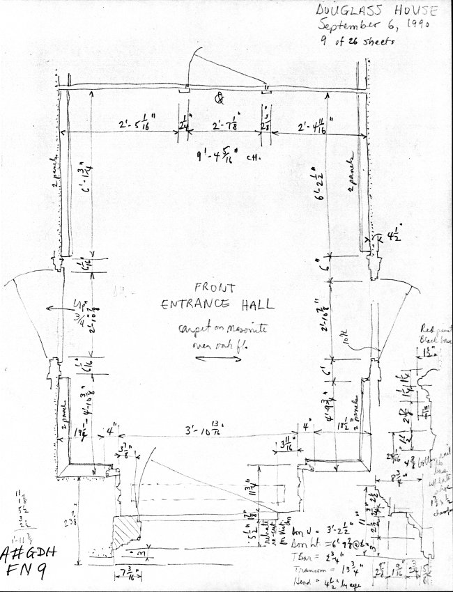 George Douglass House, unfiled HABS field notes drawings, #9 (1990)
