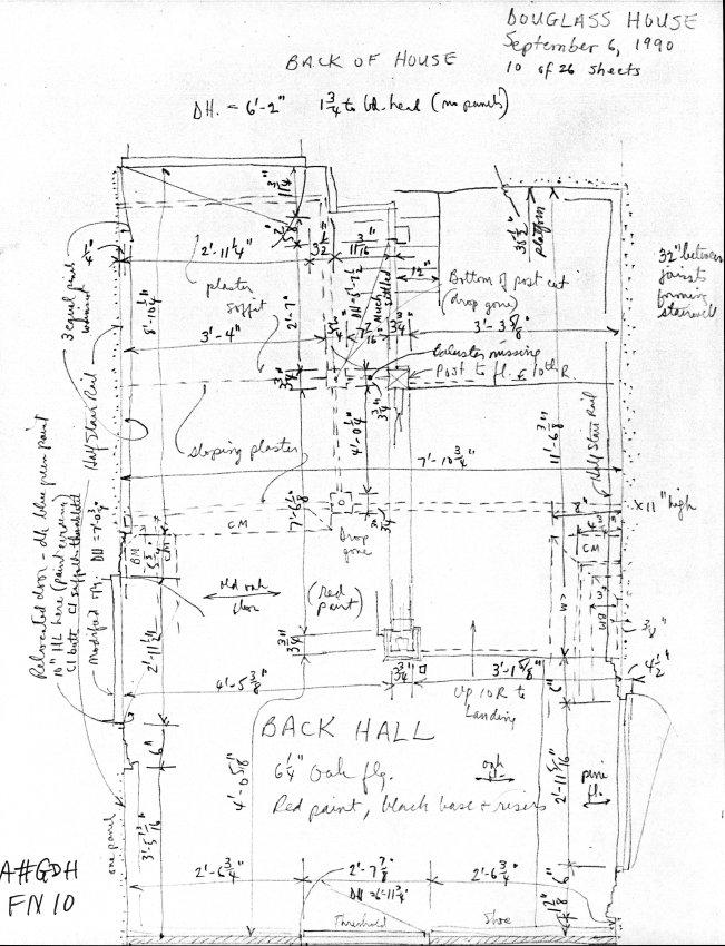 George Douglass House, unfiled HABS field notes drawings, #10 (1990)