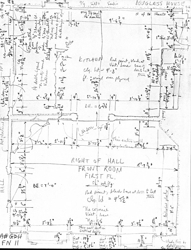 George Douglass House, unfiled HABS field notes drawings, #11 (1990)