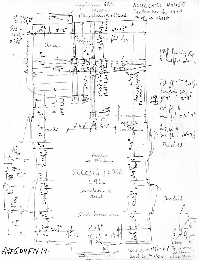 George Douglass House, unfiled HABS field notes drawings, #14 (1990)