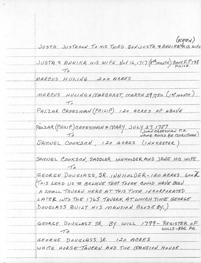 White Horse Inn, Unfiled HABS documents, page #3 (1985)