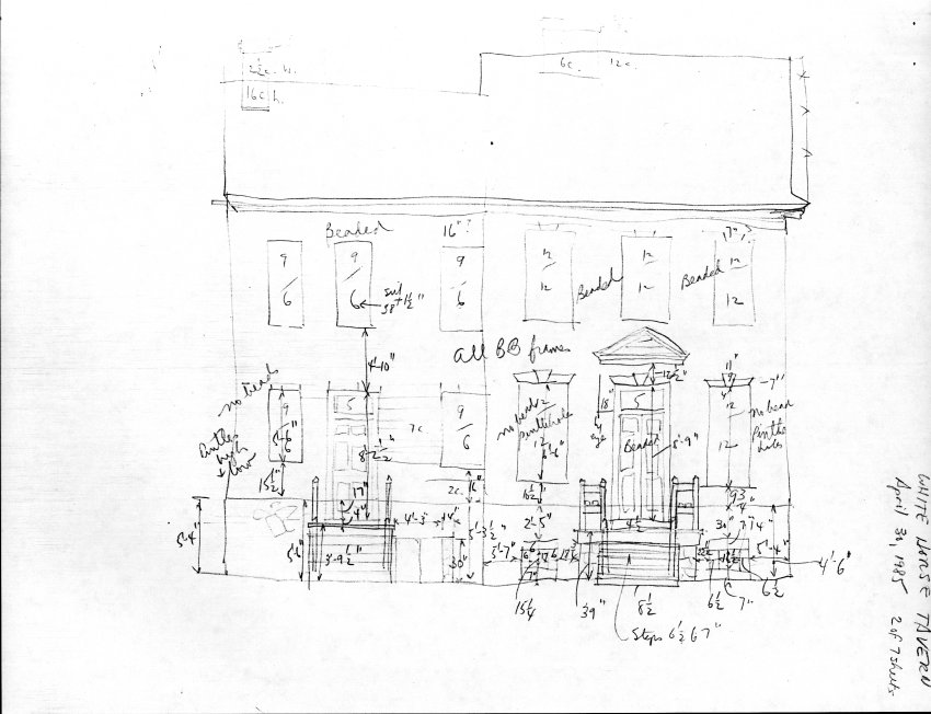 White Horse Inn, unfiled HABS field notes drawings #2 (1985)