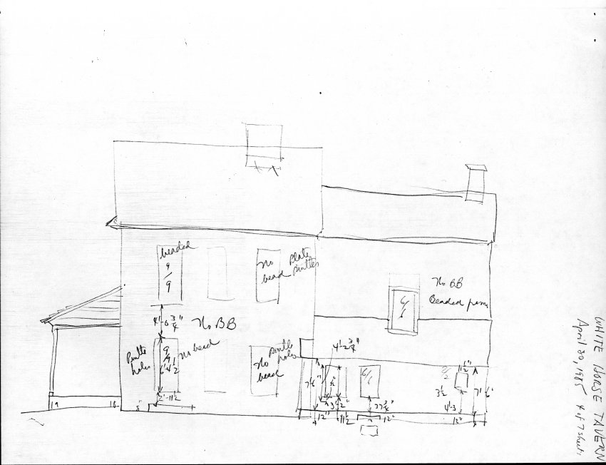 White Horse Inn, unfiled HABS field notes drawings #4 (1985)