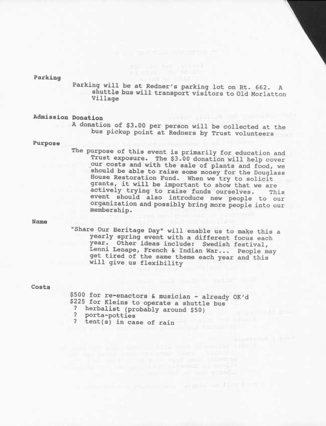 General, Share our Heritage Day flyer, page 2 (1996)