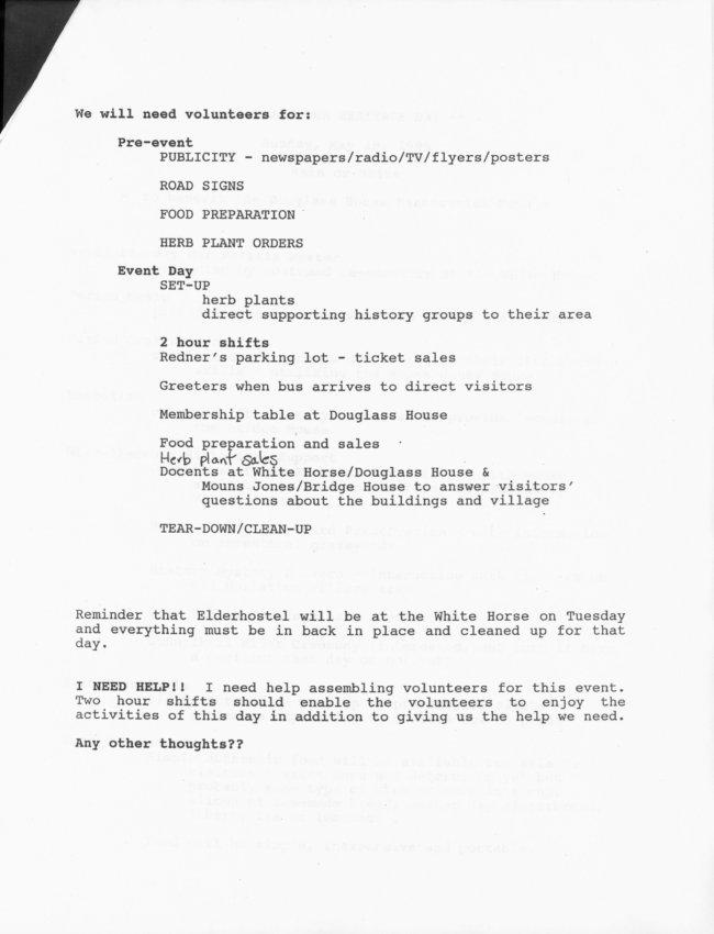 General, Share our Heritage Day flyer, page 3 (1996)