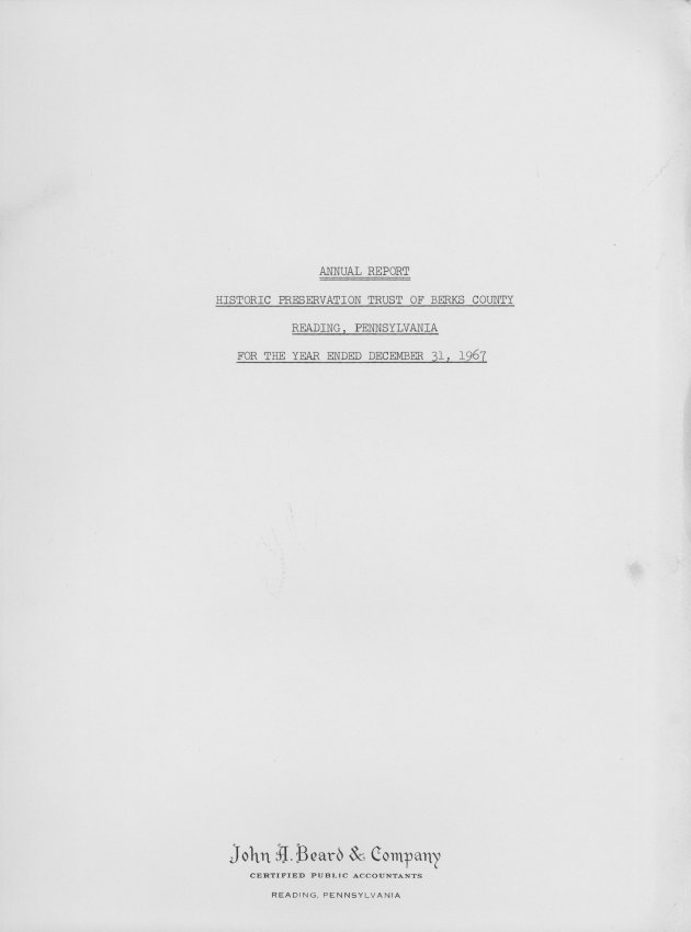 General, HPTBC annual report, cover (1967)