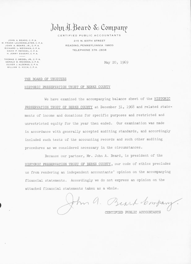 General, HPTBC annual report, page #1 (1968)