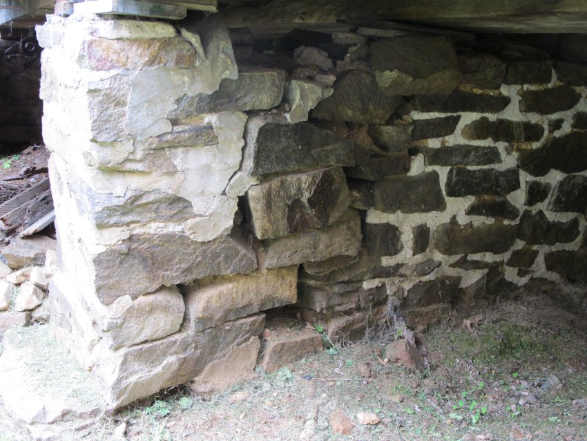 Image #6: Keim house disintegrated stone porch-pier