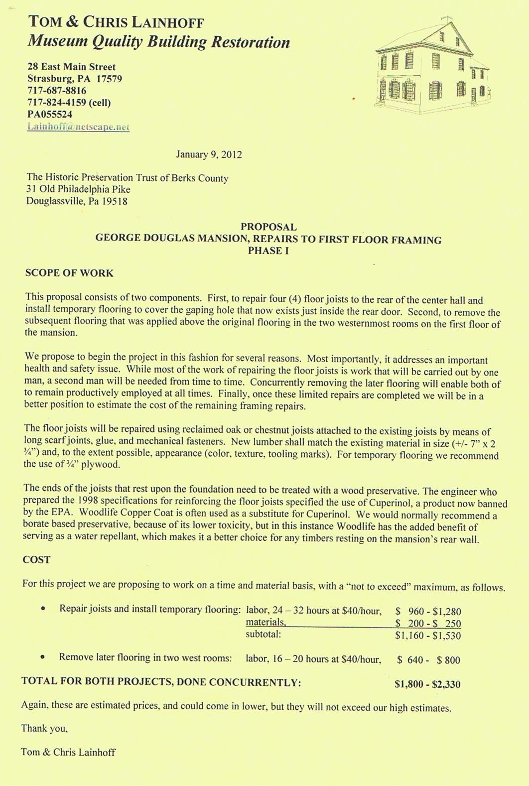 Historic Preservation Trust of Berks County Sites and Structures Committee Report, January 2012