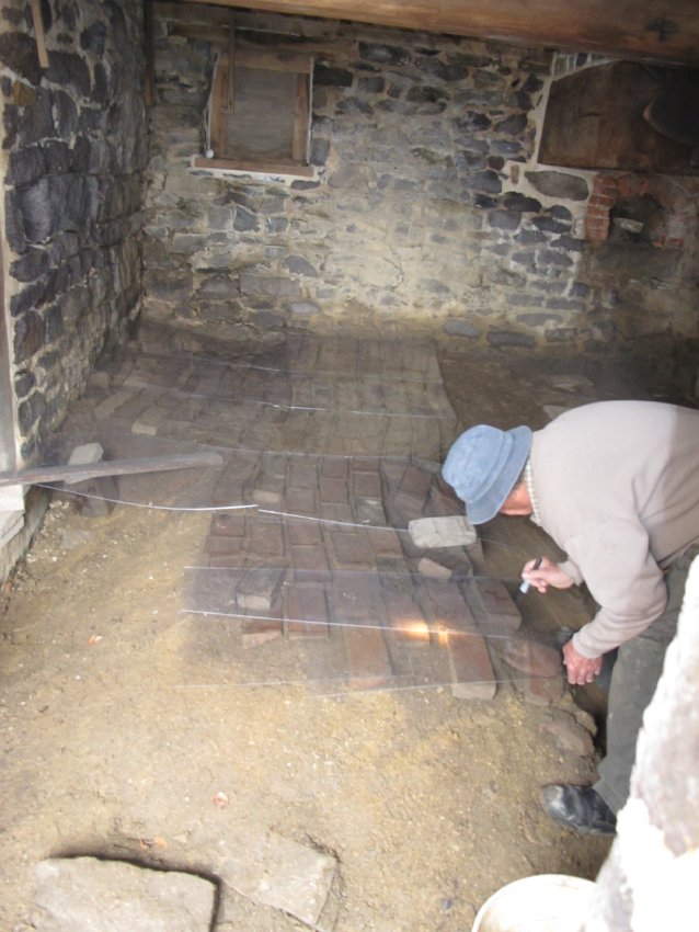 #16, 7680-Plotting archaeological units, DeTurk house kitchen cellar
