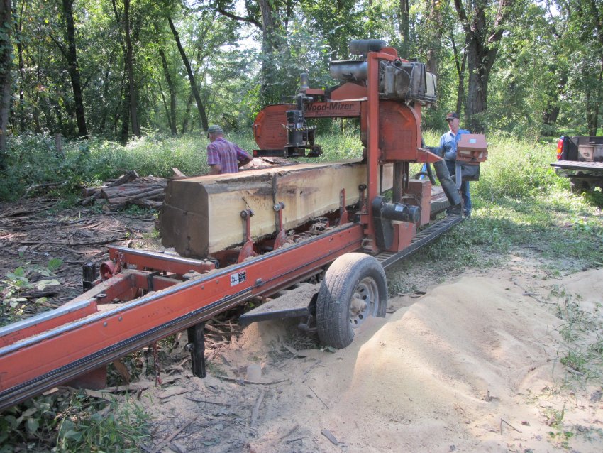 #9, 9998: Portable saw-mill producing locust posts and boards