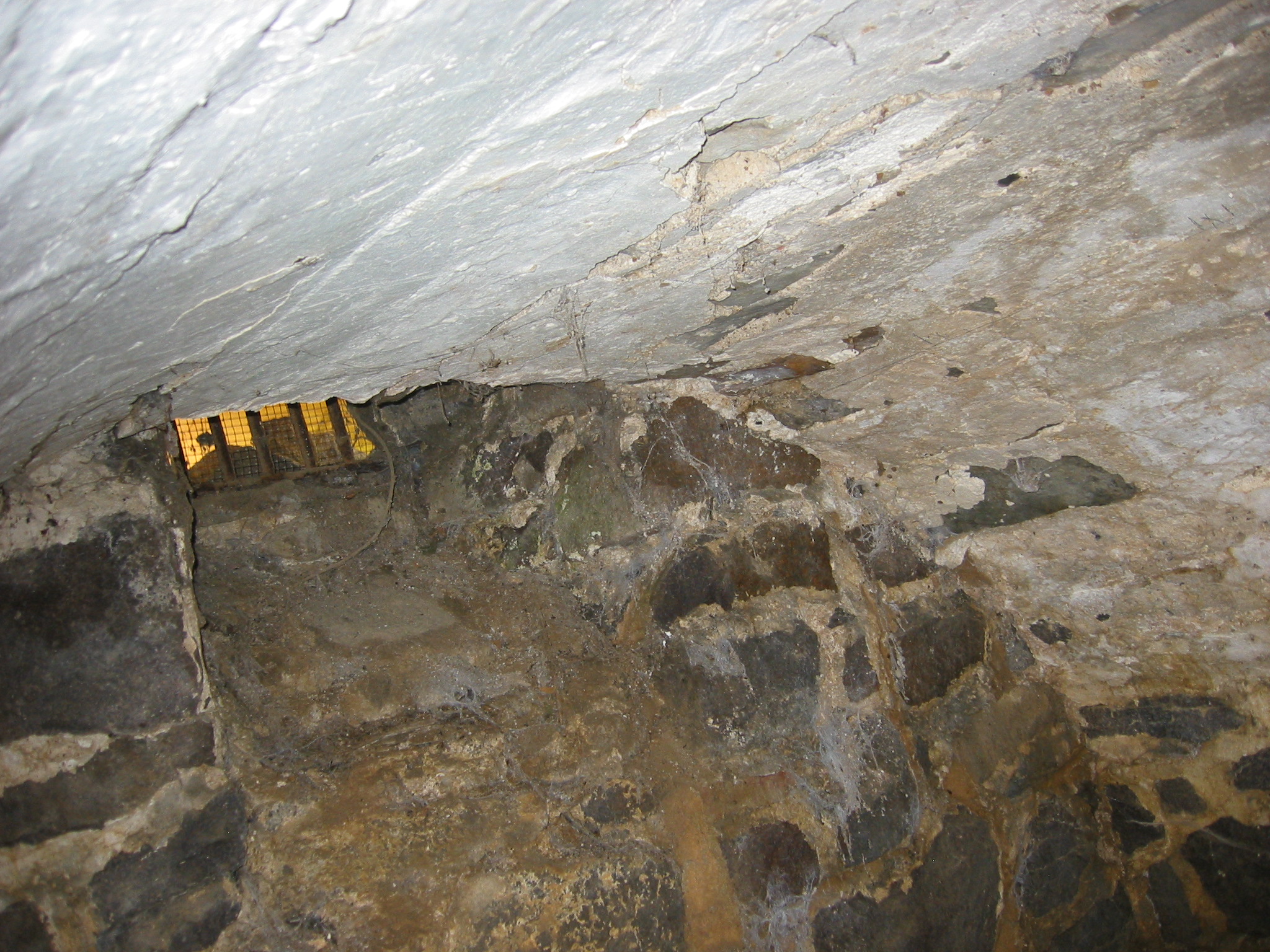 #906: Plastered vault and exhaust vent in DeTurk root cellar