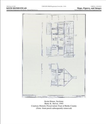 Keim Homestead house sections