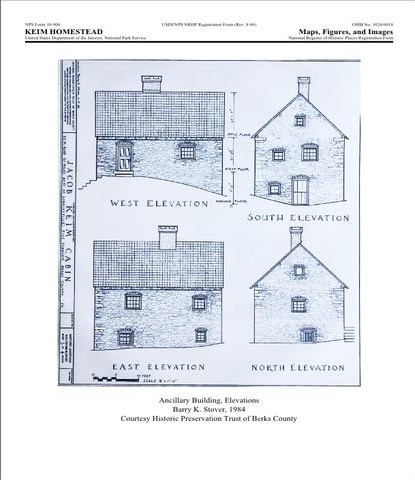 Keim Homestead Ancillary Building Elevations