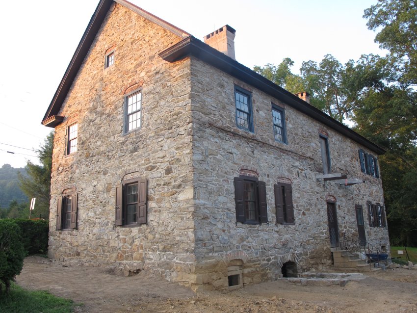 #49: SW perspective after porch removal; cellar openings uncovered
