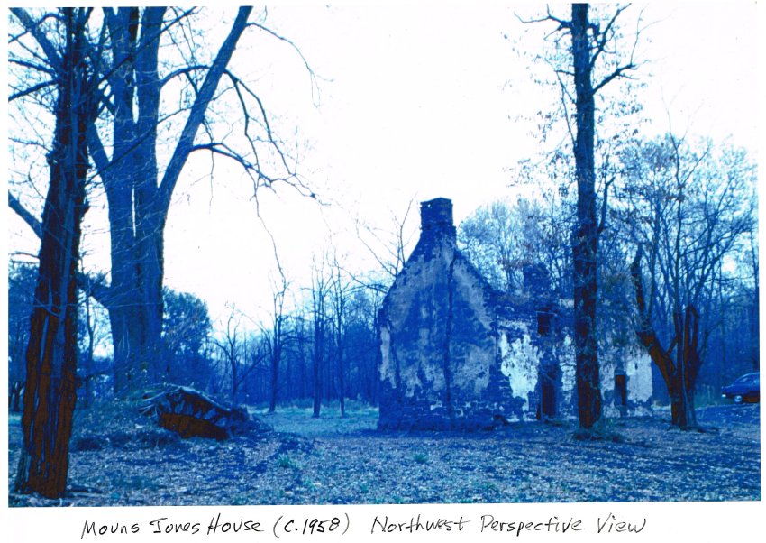 14blue-tone "cyanotype" photo by Harry Stauffer showing stone-arched entran
