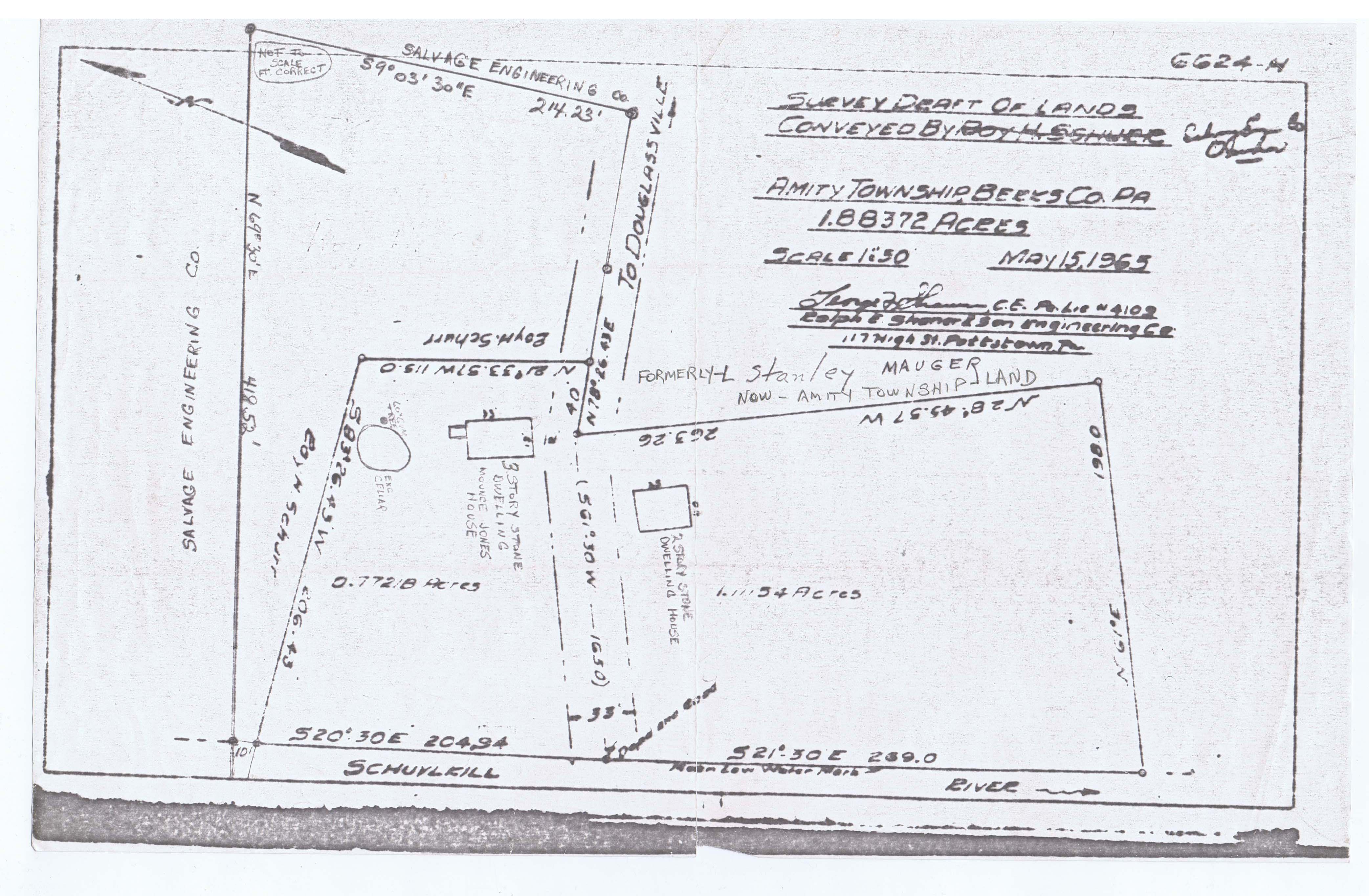 C. 1966 Surveyor's Line Drawing