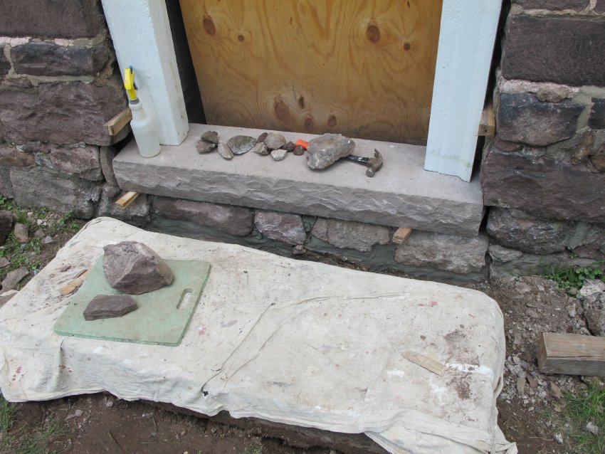 George Douglass House: Front Door Sill and Jamb Restoration, image 3
