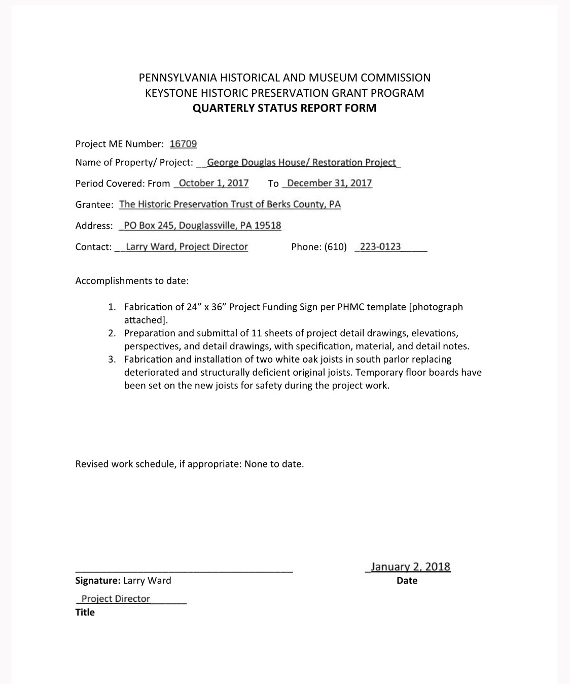 GDH PHMC Quart report