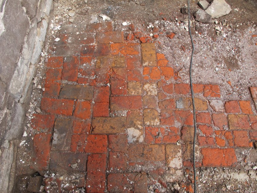 Image #22, 4011: Early brick paving in Douglass-Amity store-yard, 2d area