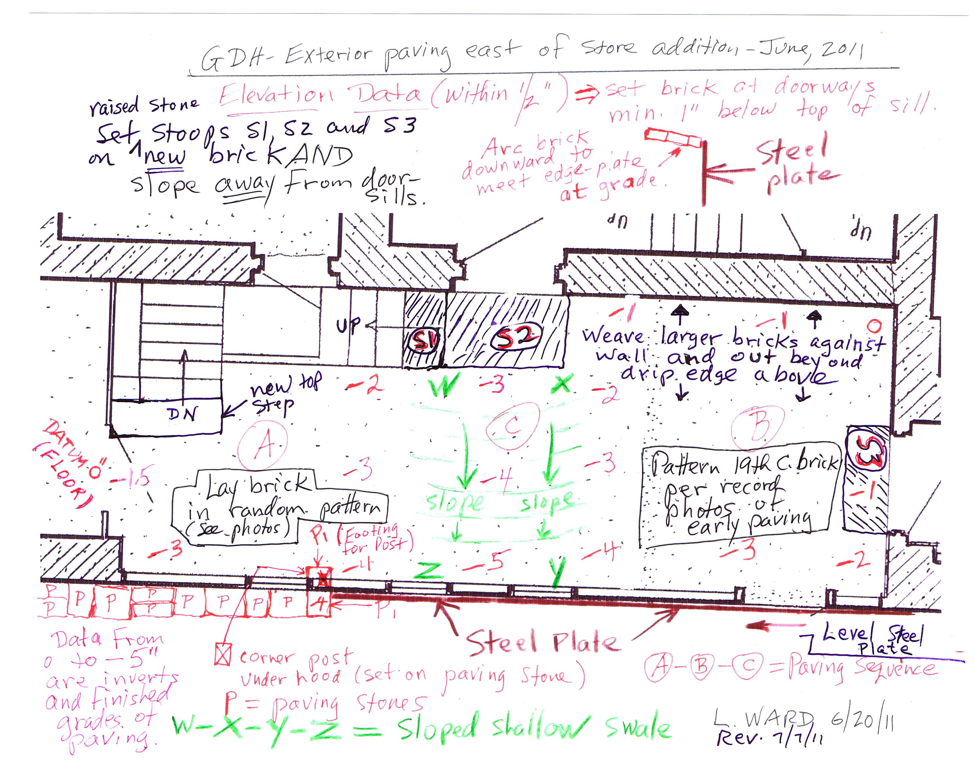 Image #25, Schematic drawing for Douglass-Amity store-yard re-paving