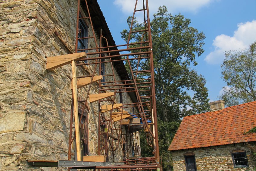 #2: Re-fabricated pent-roof outlookers on Keim south wall