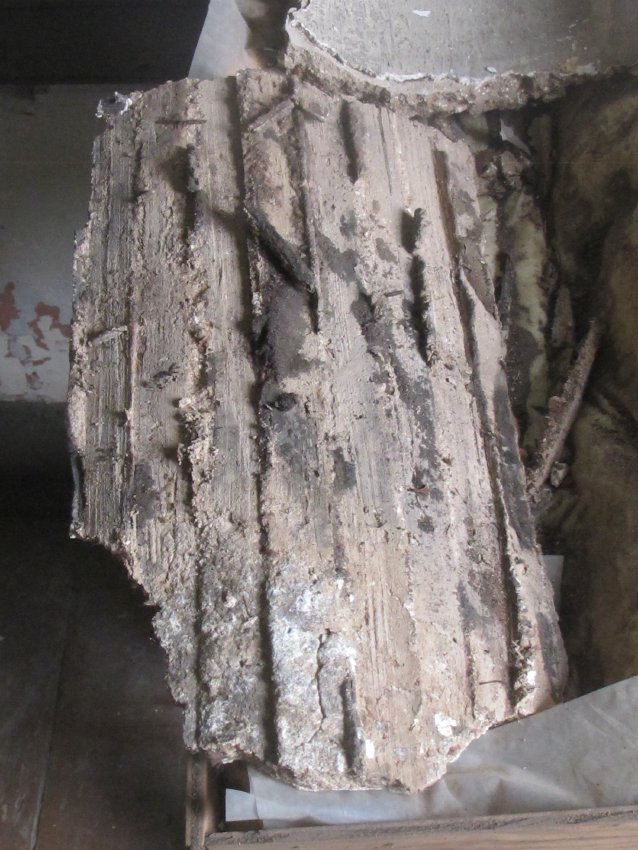 #2b: Surviving segment of cornice, with projecting “keys”